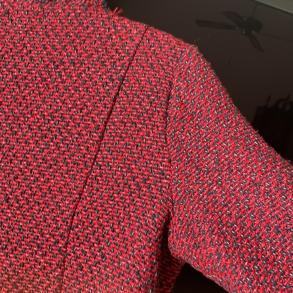 Monteau Red Blazer twist Jacket Size Medium - Picture 9 of 17